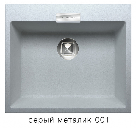 Мойка для кухни Tolero Loft TL-580 серый металлик №001