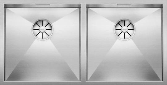 Мойка для кухни Blanco Zerox 400/400-U нерж. сталь, зеркальная полировка, отв-арм. InFino