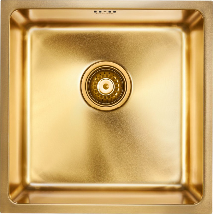 Мойка для кухни Paulmark Lassan PM304444-BG, брашированное золото, PVD