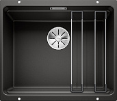 Мойка для кухни Blanco Etagon 500-U черный, отводная арматура InFino®