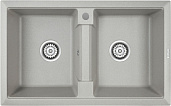 Мойка для кухни Paulmark Tandem 80/2/Zwilling PM238150-GR серый