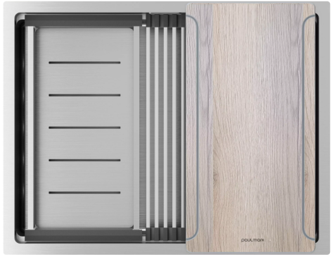 Мойка для кухни Paulmark NEXT-MULTI SINK 58 UNI PM785845-BS брашированная сталь