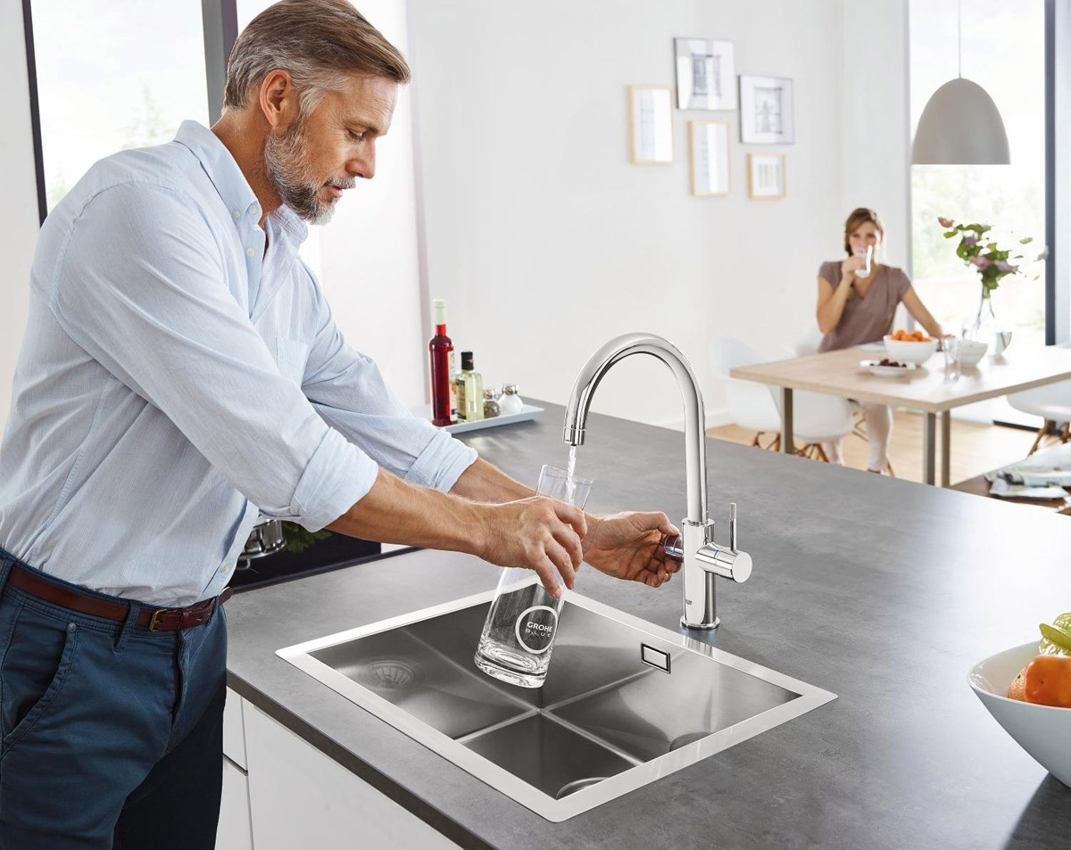 Кухня на воде. 31455000 Grohe. Смеситель для кухни Grohe Blue. Grohe Blue Home. Смеситель для кухни Grohe Blue Home.