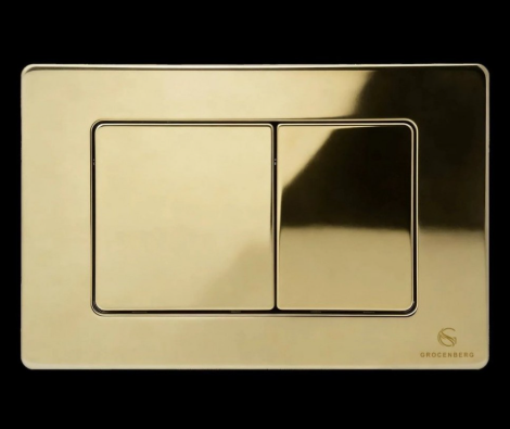 Кнопка смыва для унитаза (металл) GROCENBERG KM3080GO золото