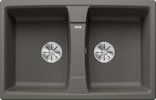 Мойка для кухни Blanco Lexa 8 вулканический серый, отводная арматура InFino
