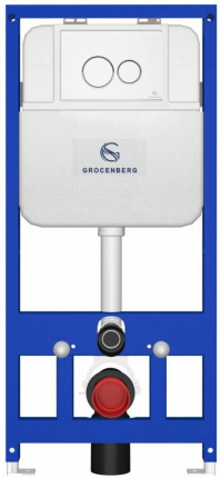 Инсталляция для унитаза с кнопкой для смыва Grocenberg GS3050-KP3090W белый