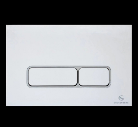 Кнопка смыва для унитаза (пластик) GROCENBERG KP3060W белый