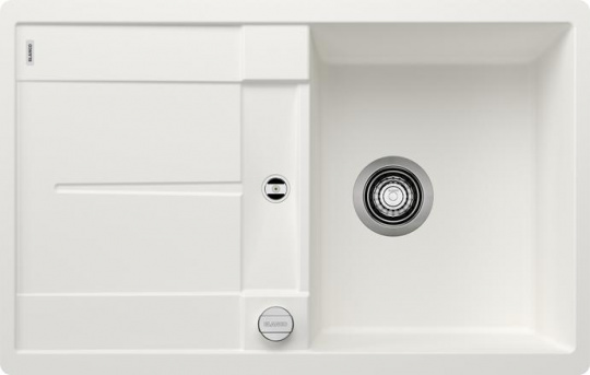 Мойка для кухни Blanco Metra 45 S-F белый, клапан-автомат