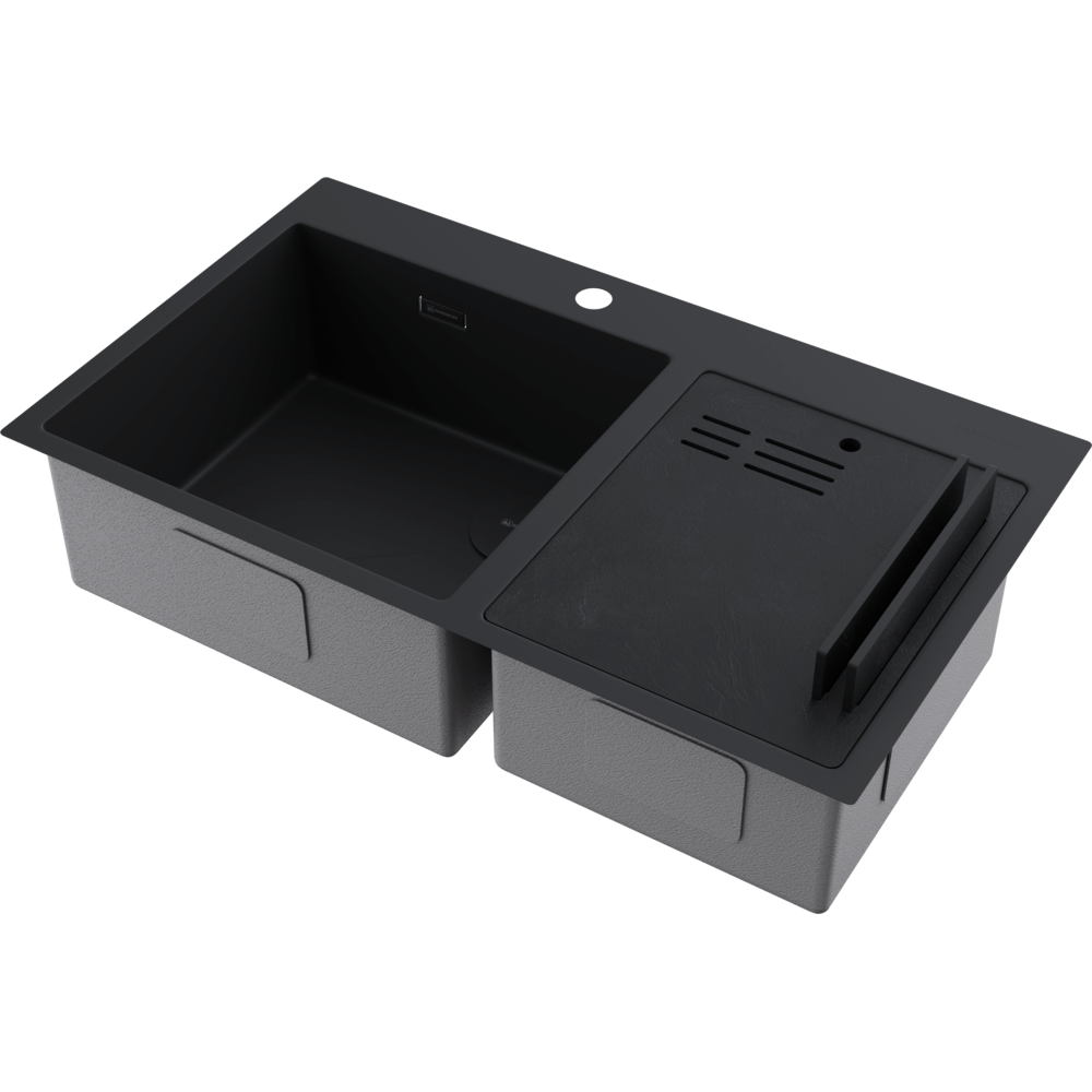 Мойка для кухни Omoikiri Akisame 86-2 Side GB графит