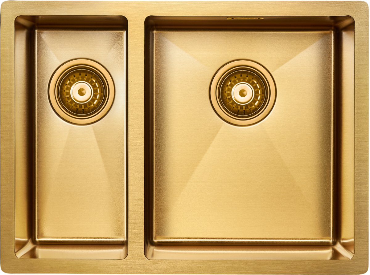 Мойка для кухни Paulmark Annex PM545944-BG, PVD, брашированное золото