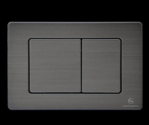 Кнопка смыва для унитаза (металл) GROCENBERG KM3080BG Графит