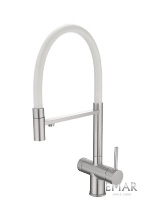 Смеситель для кухни Emar ЕС - 7024WHT Satin