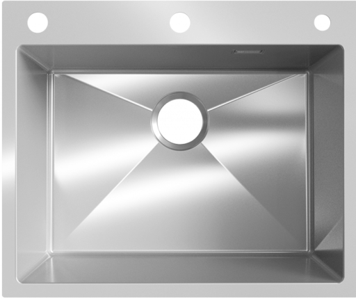 Мойка для кухни Ulgran STEEL 600 x 500 брашированная сталь 