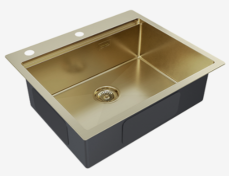 Мойка для кухни Paulmark BRIM-PRO PM705951-BG брашированное золото
