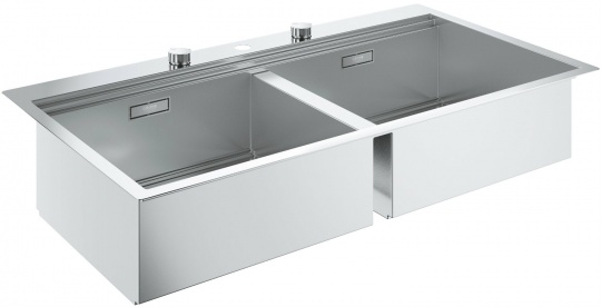 Мойка для кухни из нержавеющей стали Grohe K800 2 чаши