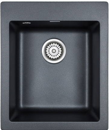 Мойка для кухни Paulmark Leer PM104249-BLM черный металлик