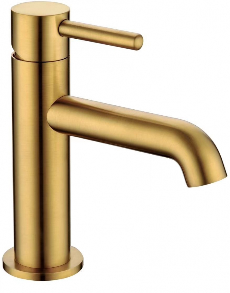 Смеситель для раковины стандартный Grocenberg GB2099GL золотой брашированный