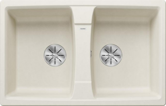 Мойка для кухни Blanco Lexa 8 мягкий белый, отводная арматура InFino