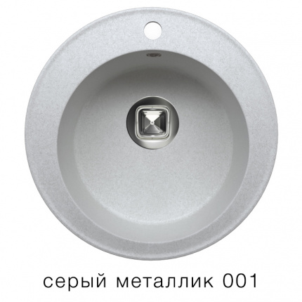 Мойка для кухни Tolero R-108 серый металлик №001