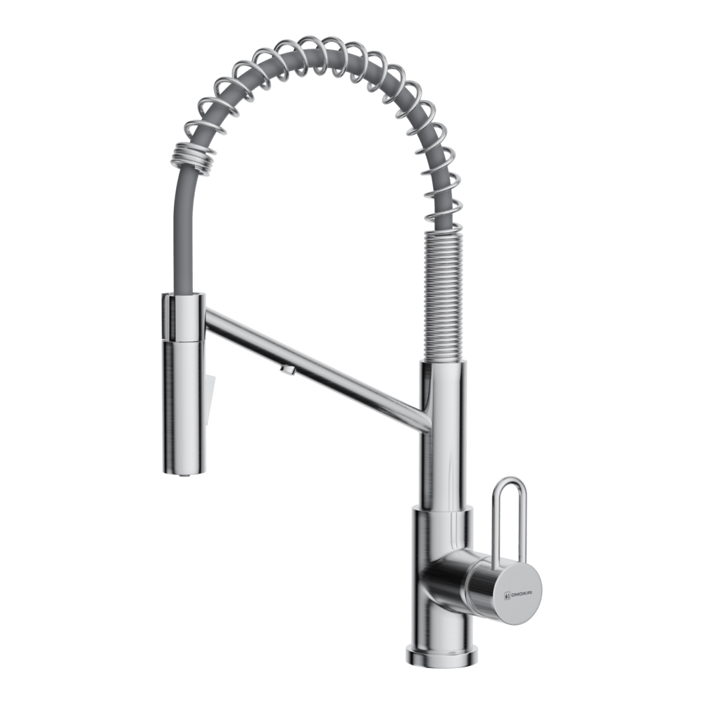 Смеситель для кухни 4-в-1 Omoikiri Mikawa 2 Plus-SB BN нержавеющая сталь