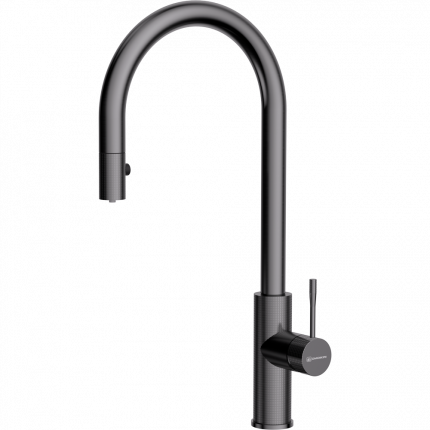 Смеситель для кухни Omoikiri Asakawa-S GM вороненая сталь