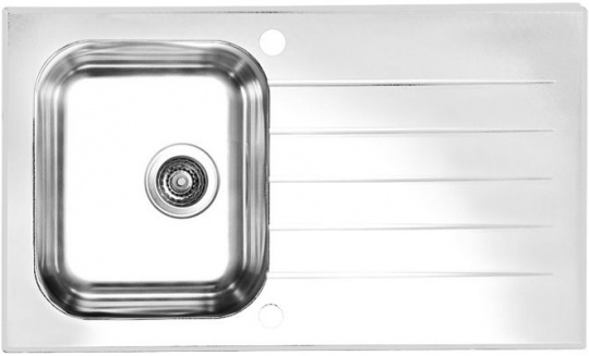 Мойка для кухни Alveus Glassix 10 белый 860X500, клапан-автомат