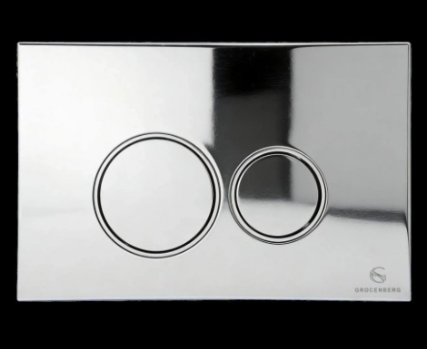 Кнопка смыва для унитаза (пластик) GROCENBERG KP3090CR хром