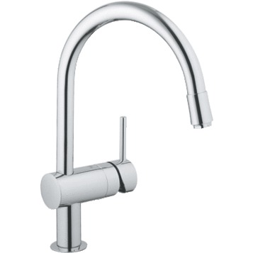 Смеситель для кухни grohe minta с выдвижным l изливом хром 32168000