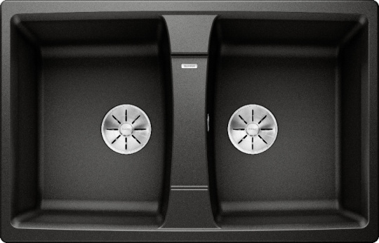 Мойка для кухни Blanco Lexa 8 черный, отводная арматура InFino®