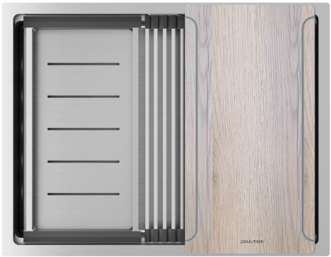 Мойка для кухни Paulmark NEXT-MULTI SINK 58-L UNI PM785845-L-BS брашированная сталь