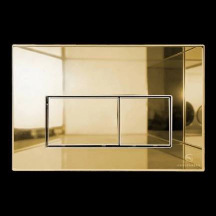 Кнопка смыва для унитаза (металл) GROCENBERG KM3070GO золото