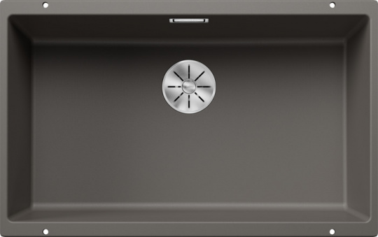 Мойка Blanco Subline 700-U Silgranit вулканический серый, отводная арматура InFino®