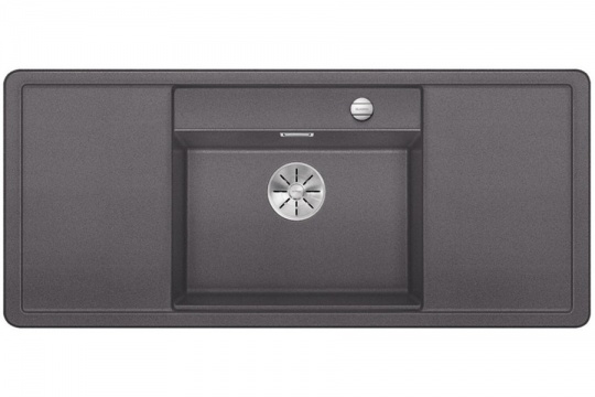 Мойка Blanco Alaros 6S (с черной доской) клапан-автомат InFino®, темная скала