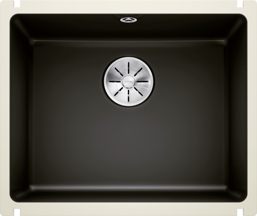 Мойка Blanco Subline 500-U керамика, чёрный, отводная арматура InFino®