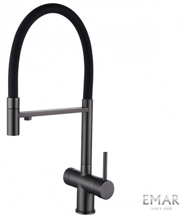 Смеситель для кухни Emar ЕС - 7024 PVD Dark