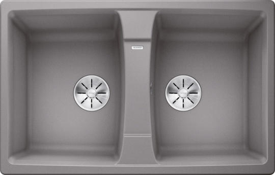 Мойка для кухни Blanco Lexa 8 алюметаллик, отводная арматура InFino
