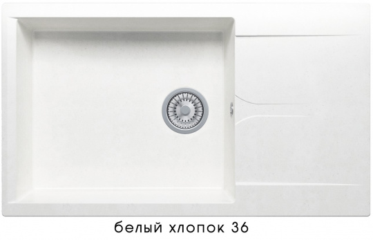 Мойка для кухни Polygran Gals-862 Белый хлопок №36