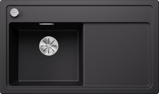 Мойка Blanco Zenar 45S чаша слева, клапан-автомат InFino черный