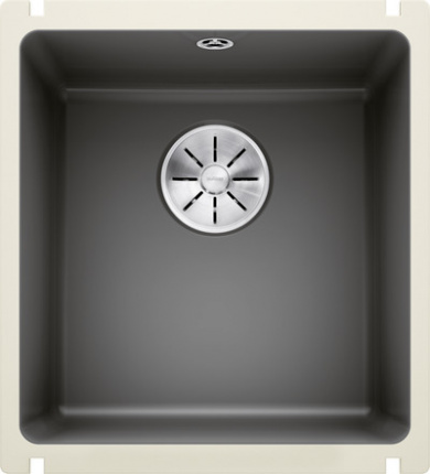 Мойка Blanco Subline 375-U керамика базальт, отводная арматура InFino®