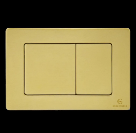 Кнопка смыва для унитаза (металл) GROCENBERG KM3080MG Матовое золото