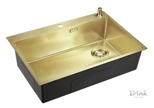Мойка для кухни Emar EMB-660(TOP) PVD Matt Golden