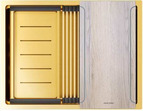 Мойка для кухни Paulmark NEXT-MULTI SINK 58 UNI PM785845-BG брашированное золото