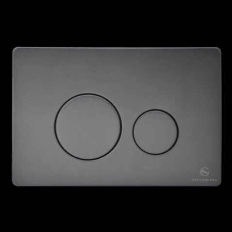 Кнопка смыва для унитаза (металл) GROCENBERG KM3090BG Графит
