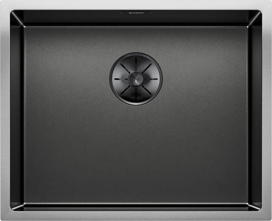 Мойка для кухни Blanco Claron 500-U Dark steel черный с отв. арм. InFino