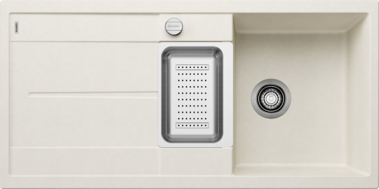 Мойка для кухни Blanco Metra 6 S мягкий белый, клапан-автомат