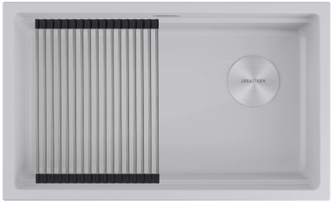 Мойка для кухни Paulmark IT-GRANIT LUMI-PRO 74 UNI, артикул LU-PRO 74-WH белый