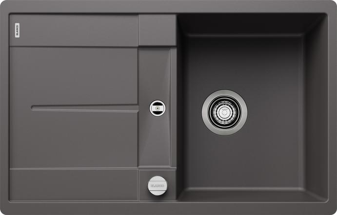 Мойка для кухни Blanco Metra 45 S-F тёмная скала, клапан-автомат