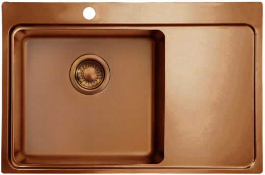 Мойка для кухни TopZero MM780.510.60.GT10K L Gold Rose медь, левая