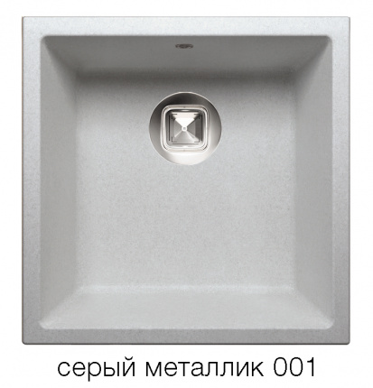 Мойка для кухни Tolero R-128 серый металлик №001