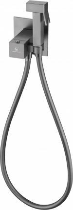 Гигиенический душ со смесителем Grocenberg GB008BG с термостатом графит
